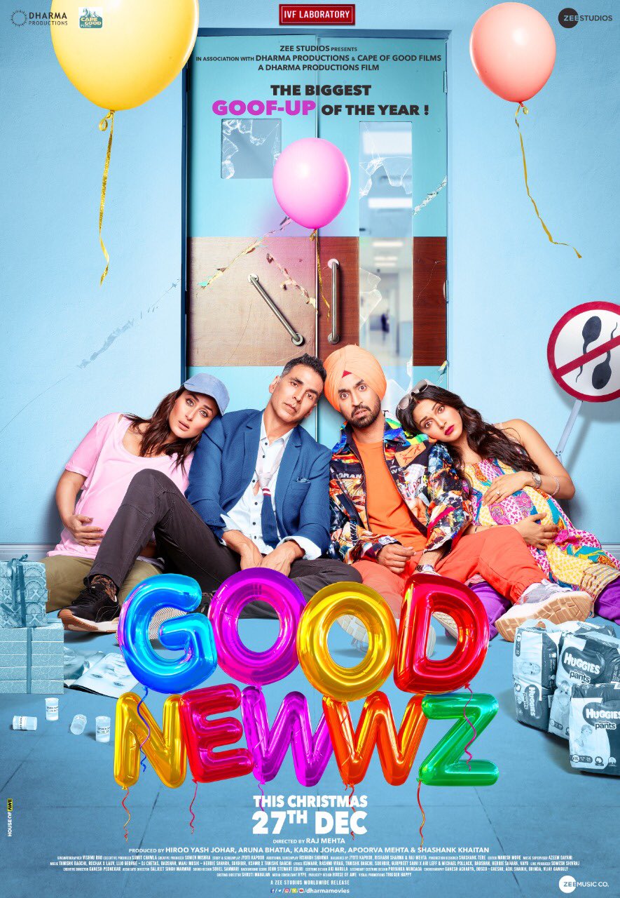 دانلود فیلم هندی خبر خوب Good Newwz 2019 دوبله و زیرنویس فارسی
